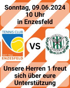 Einladung zum Heimspiel gegen TC Eggenburg am 09.06.2024