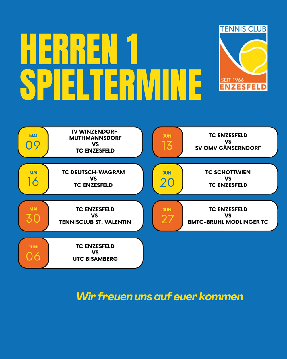 Meisterschaft 2026 – Herren 1 des TC Enzesfeld
